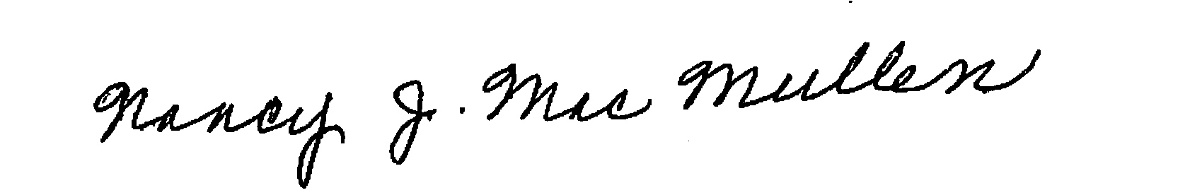 Nancy MacMullen signature Nancy MacMullen signature